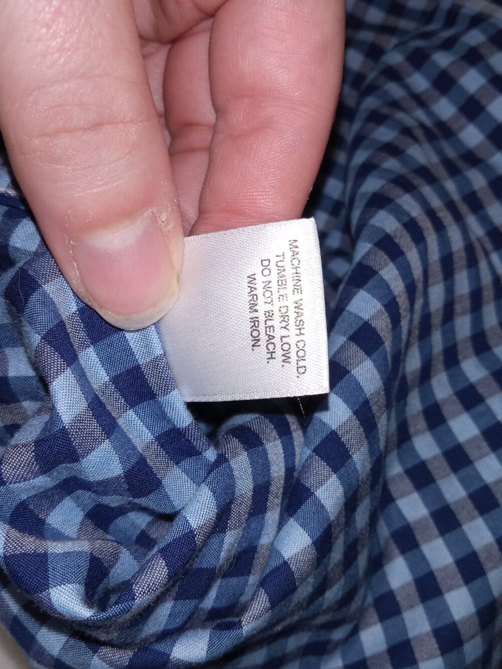 Johnston Murphy Men's XL Blue Gradient Gingham Plaid Button Down Dress Shirt - Picture 14 of 15